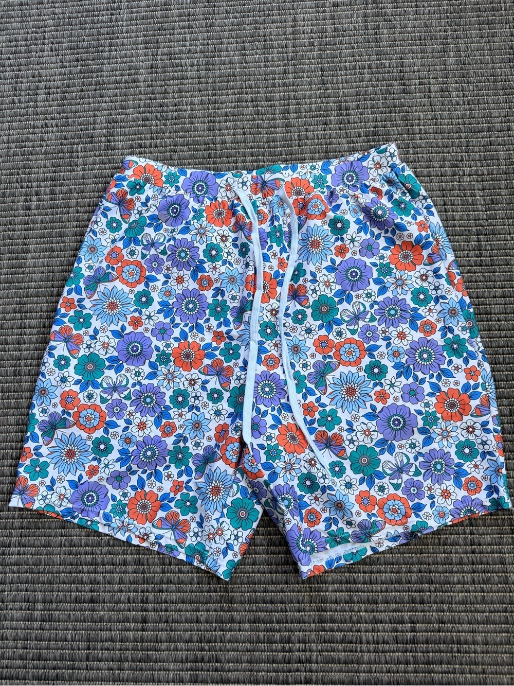 PatPat Men's Floral Swim Hybrids - Blue, Teal & Orange
